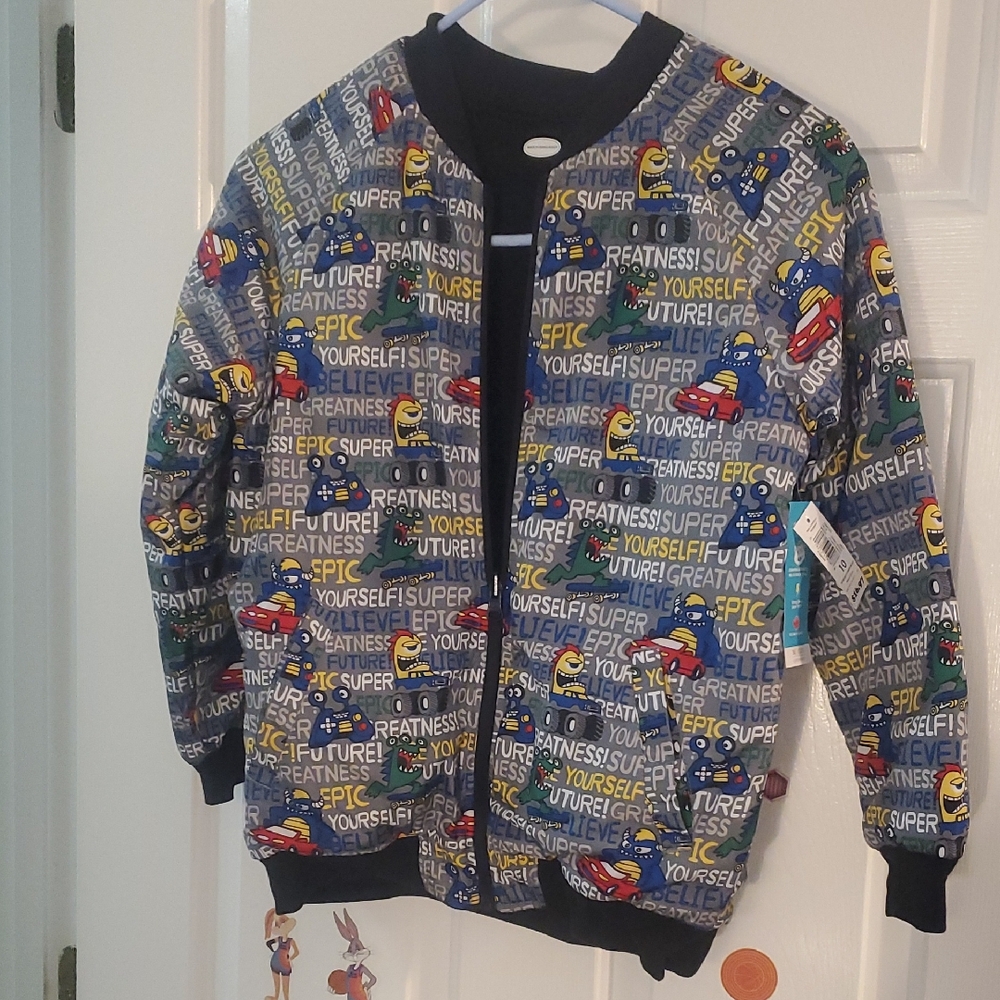 Kids Graphic Print Puffer Jacket